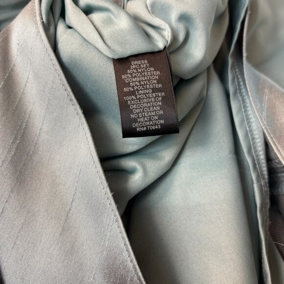 Jessica Howard Teal and Brown Dress with Jacket Size 8P - Picture 8 of 8